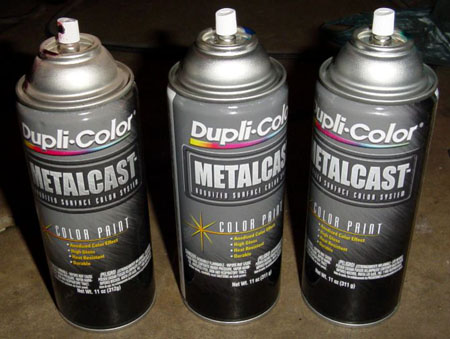 Bulbs painted with MetalCast